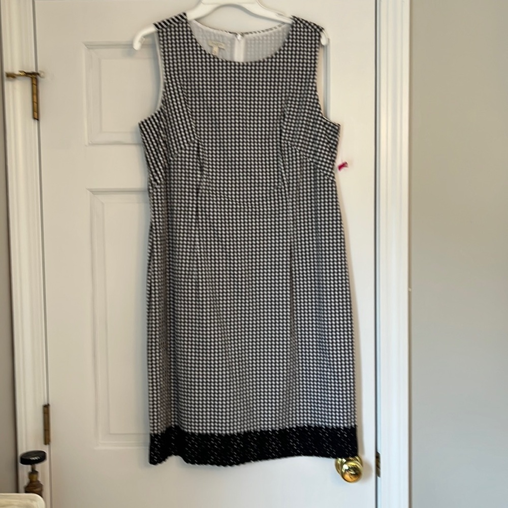 Talbots Petite Gingham Fully Lined Sleeveless Dre… - image 1